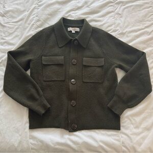 Olive Green Women's Jacket cardigan loft